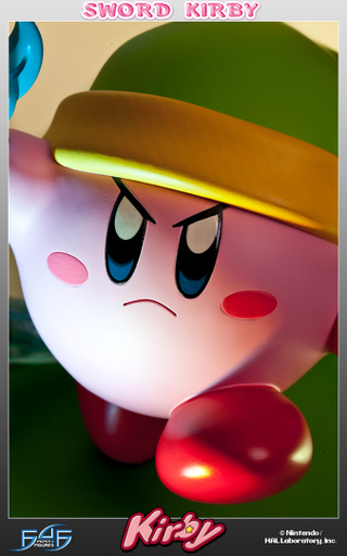 Illustration for article titled A Line Of Statues Based On Kirby Outfits? Oh No.